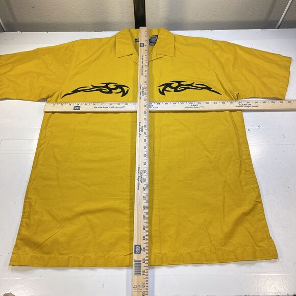 y2k NO BOUNDARIES BUTTON FRONT BOWLING SHIRT Mens L 1990s Y2K VINTAGE - Picture 4 of 4